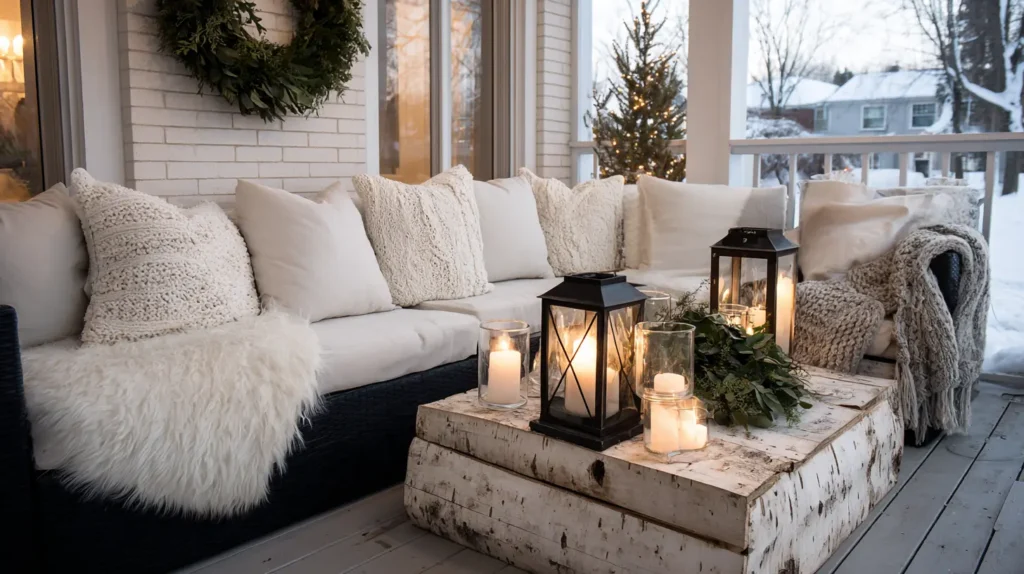 Scandinavian Chic Birch Logs & White Decor