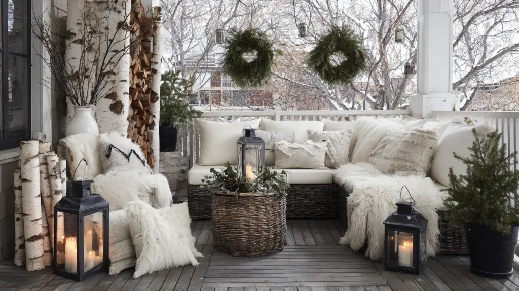 Scandinavian Chic Birch Logs & White Decor