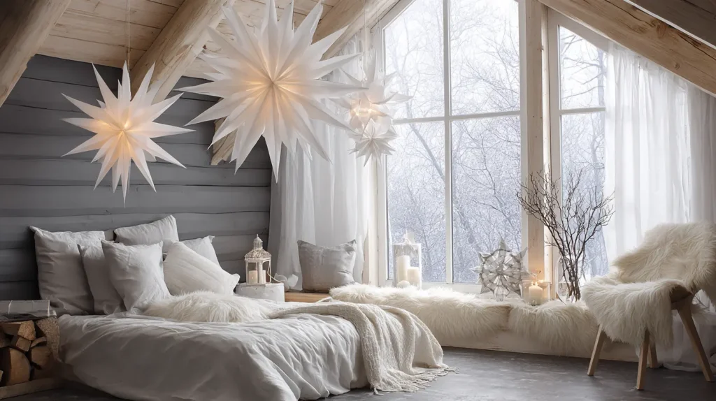 Scandinavian-Inspired Holiday Bedroom Styling