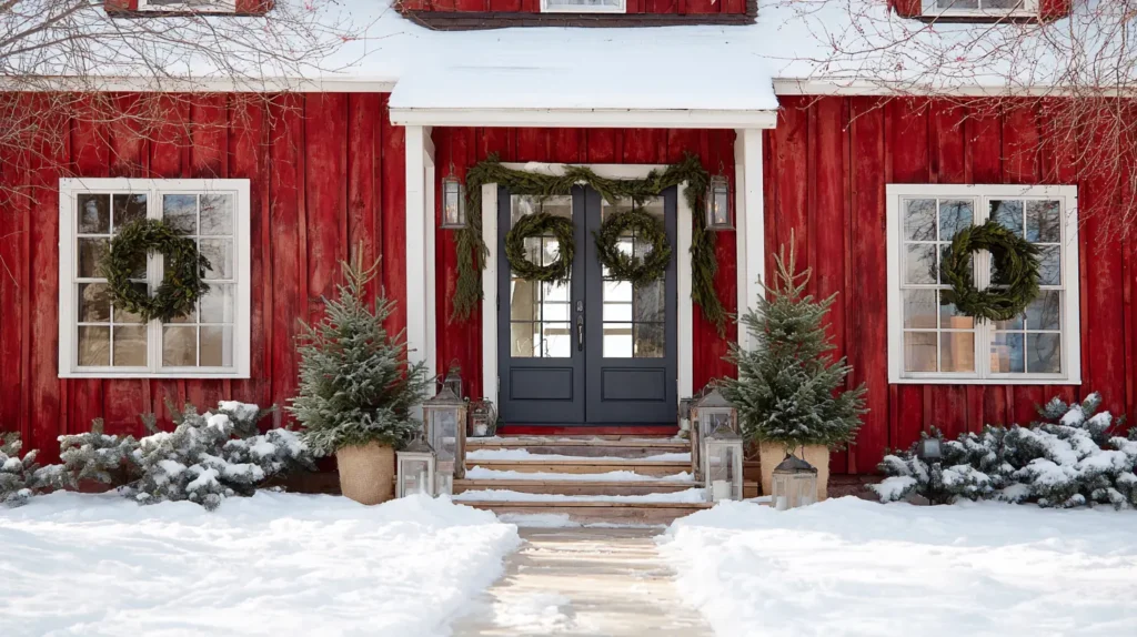 Simple Wreaths on Every Window