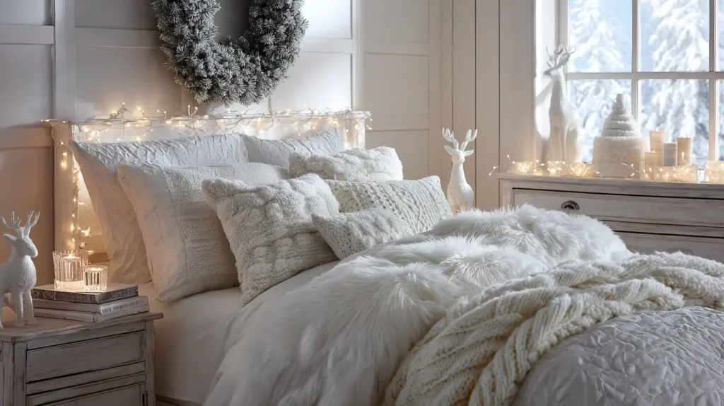 Snowy White Bedroom Decor for a Winter Wonderland Look