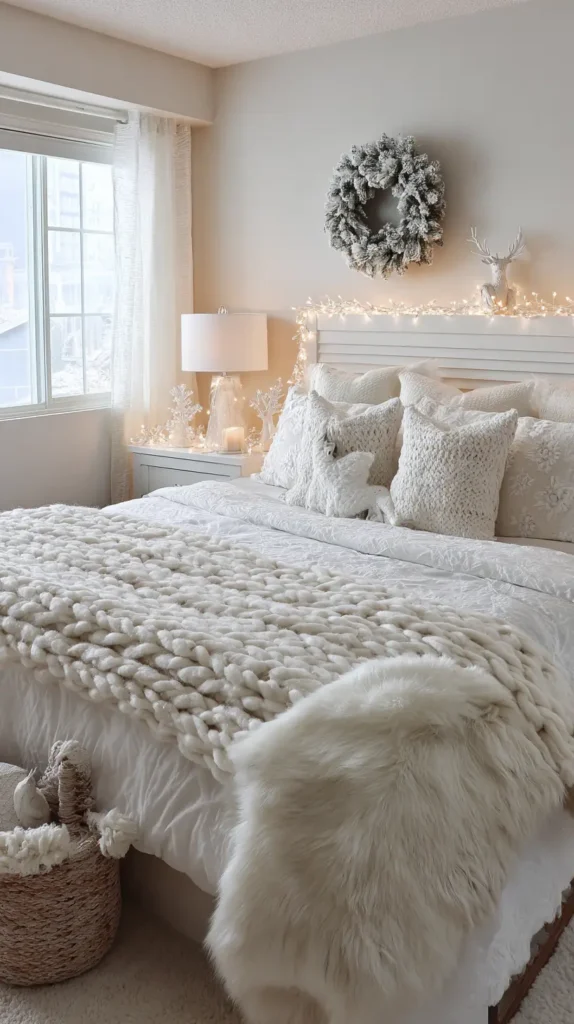Snowy White Bedroom Decor for a Winter Wonderland Look