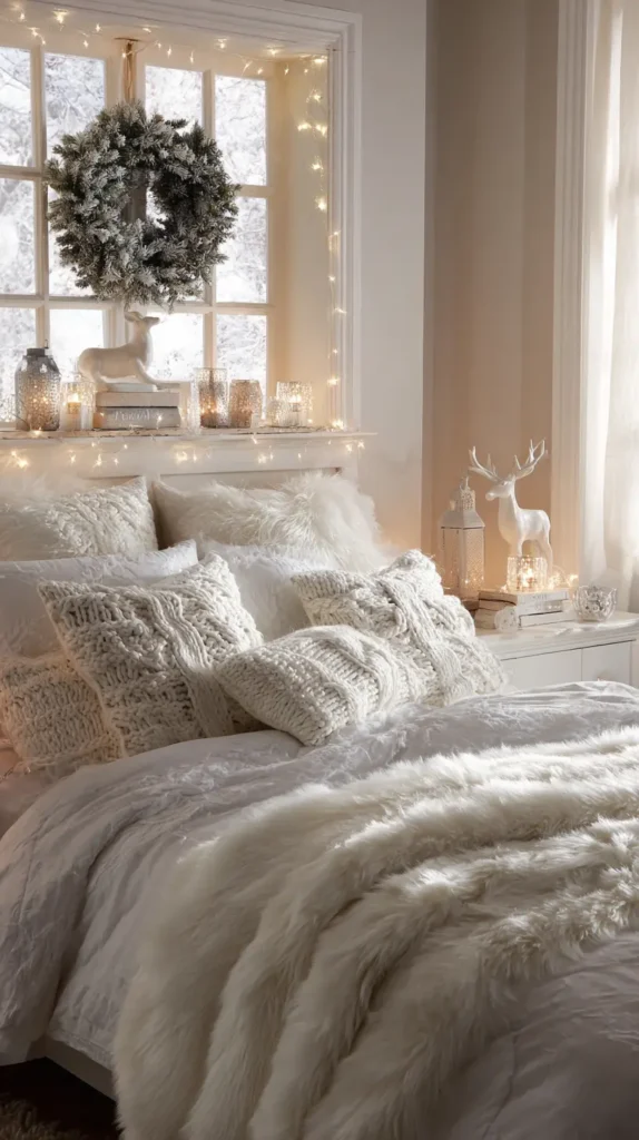 Snowy White Bedroom Decor for a Winter Wonderland Look