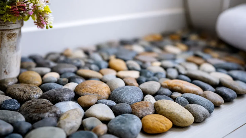 Spa-Inspired Pebble Flooring and Mats