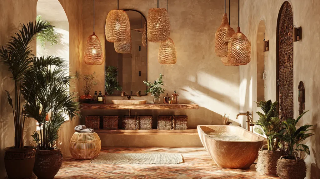 Statement Woven and Bamboo Light Fixtures