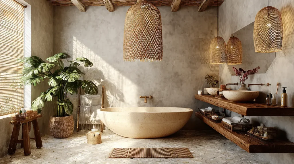 Statement Woven and Bamboo Light Fixtures