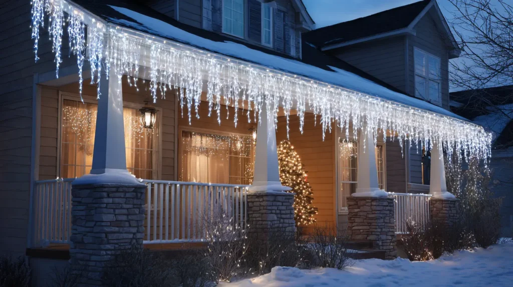 The Cascading Icicle Light Eaves