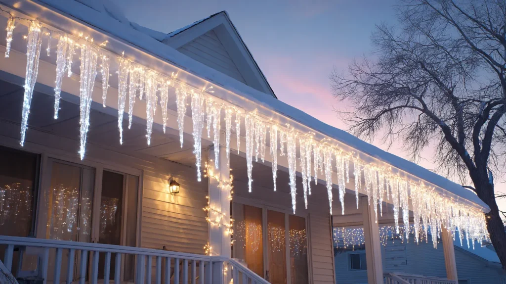 The Cascading Icicle Light Eaves
