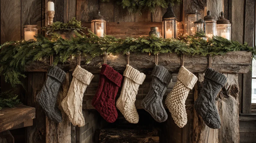 The Cozy Mantel with Knit Stockings
