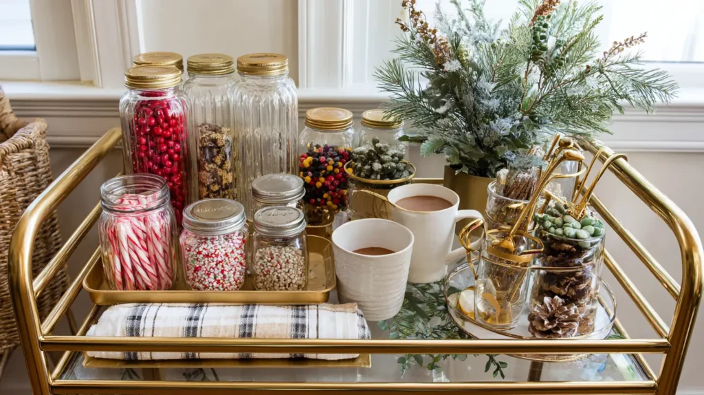 The Festive Bar Cart or Coffee Station Makeover