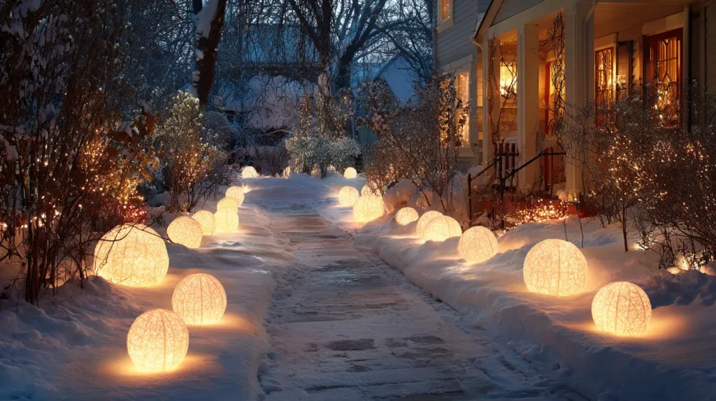 The Glowing Garden Pathway & Orb Lights