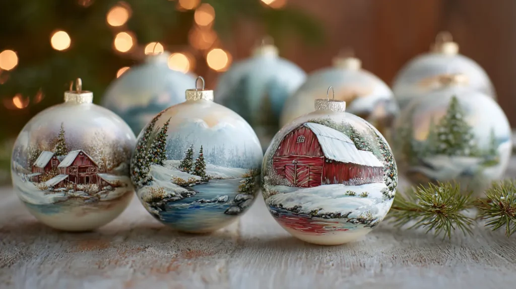 The Hand-Painted Winter Landscape Globe