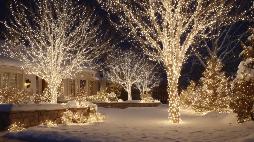 The Starry Night Wrapped Trees