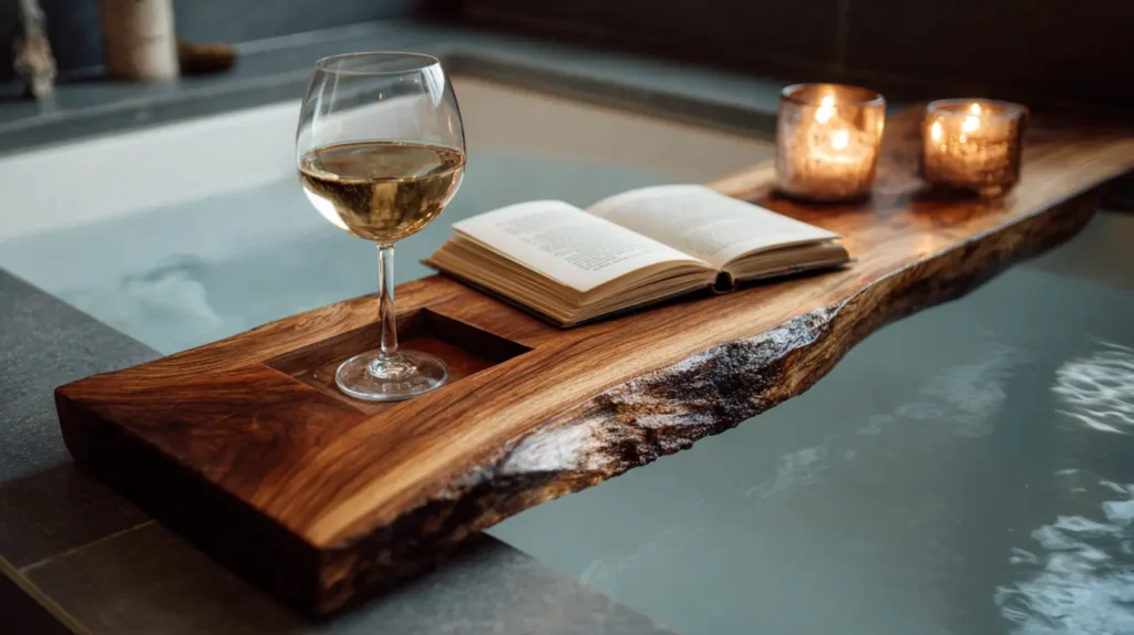 The Ultimate Wooden Bath Tray for Self-Care