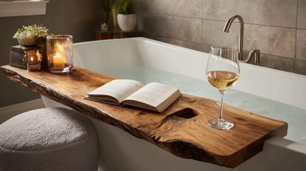 The Ultimate Wooden Bath Tray for Self-Care