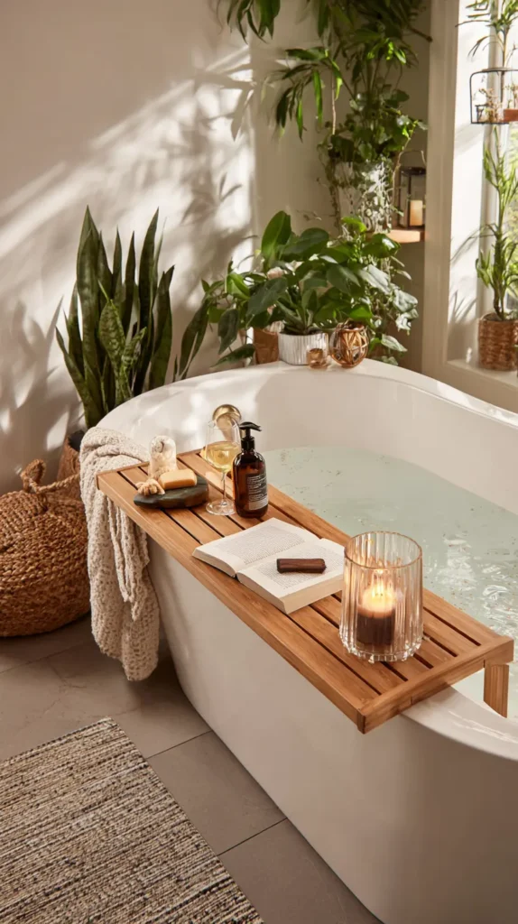 The Ultimate Wooden Bath Tray for Self-Care