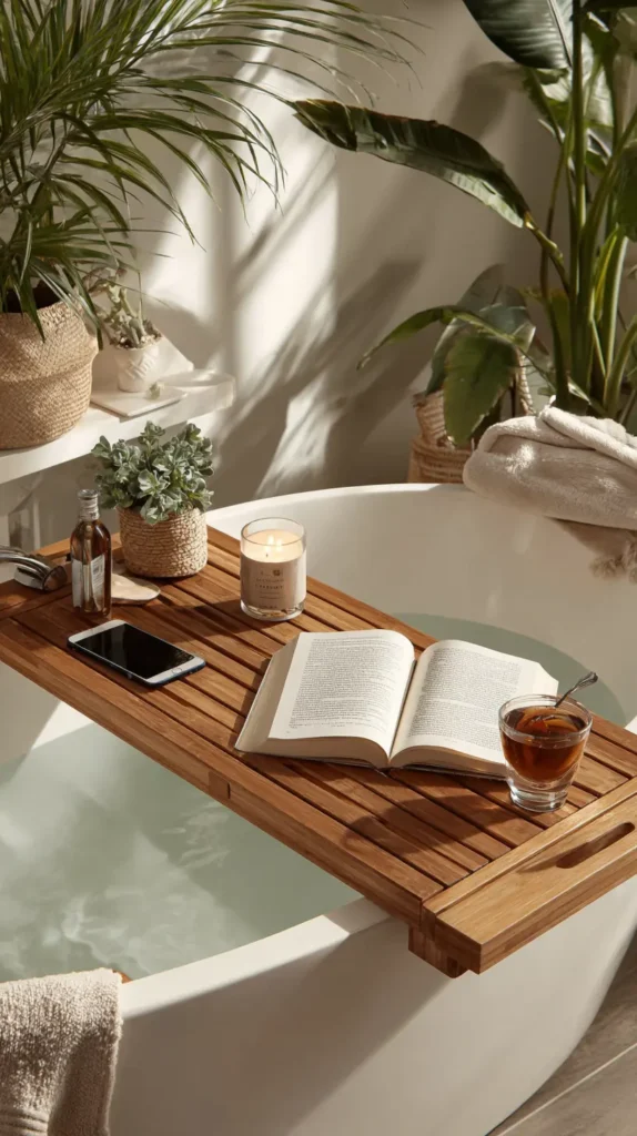 The Ultimate Wooden Bath Tray for Self-Care