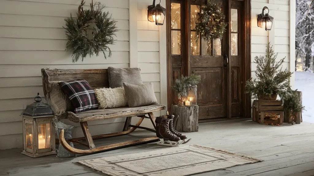 The Vintage Sled Porch Display