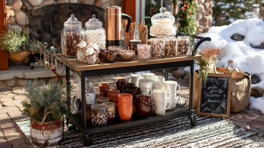 The Warm-Up Station A Hot Cocoa Bar Cart