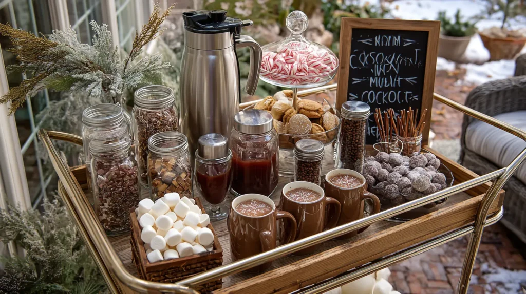 The Warm-Up Station A Hot Cocoa Bar Cart