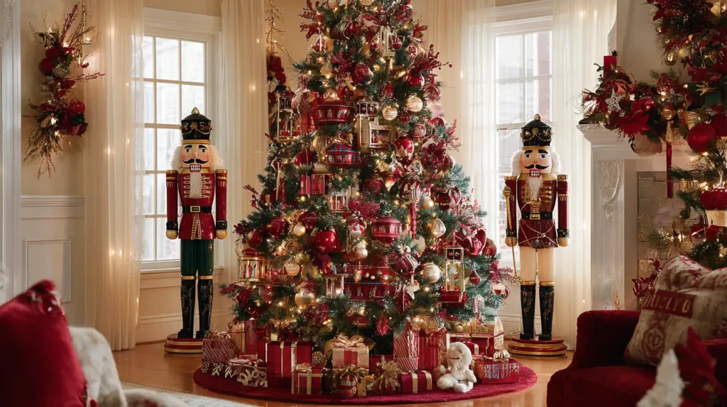 Traditional Nutcracker and Toy Shop Christmas Tree