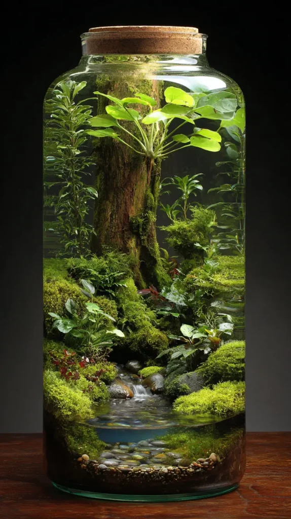 Tropical Rainforest Canopy with Hidden Pool