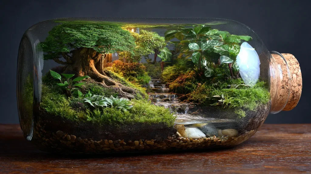 Tropical Rainforest Canopy with Hidden Pool