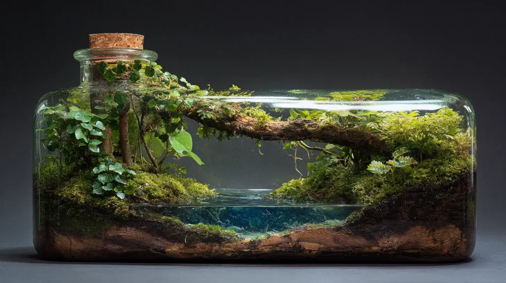 Tropical Rainforest Canopy with Hidden Pool