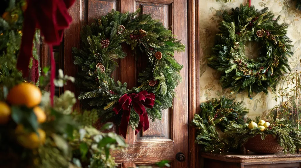Wall-Mounted Wreath Displays to Save Floor Space