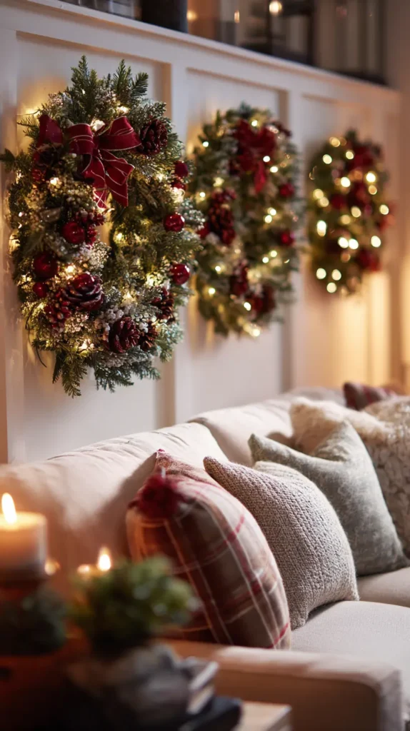 Wall-Mounted Wreath Displays to Save Floor Space