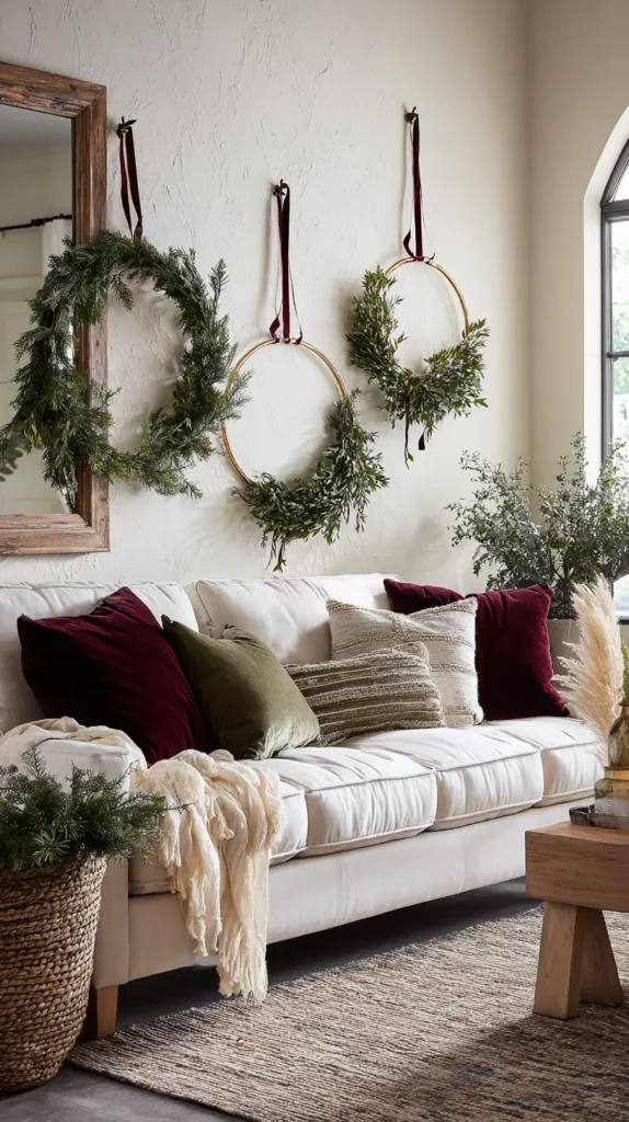 Wall-Mounted Wreath Displays to Save Floor Space