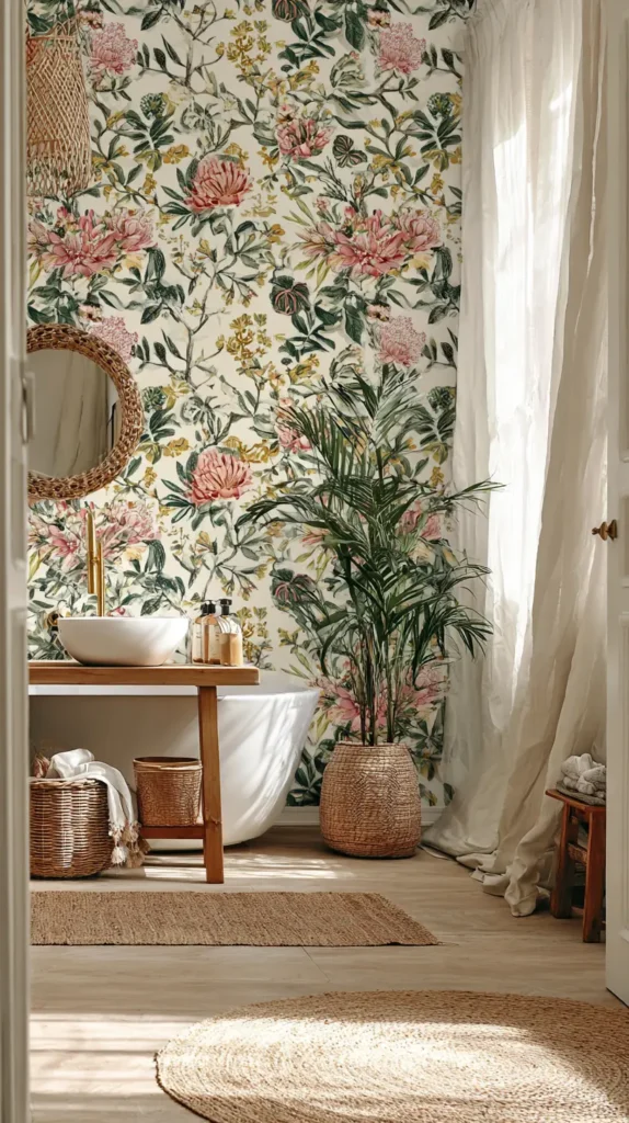 Whimsical Botanical and Floral Wallpaper