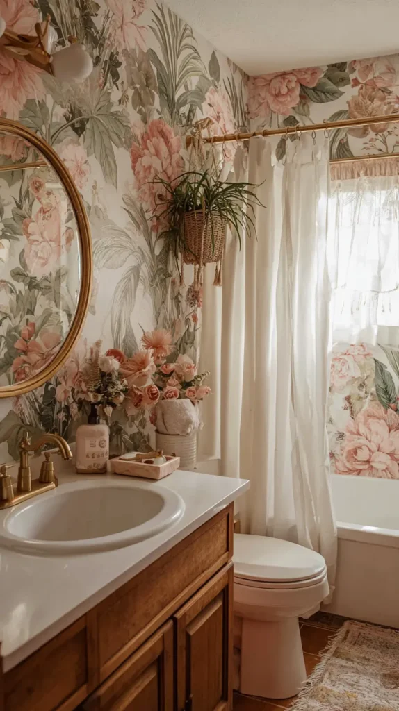 Whimsical Botanical and Floral Wallpaper