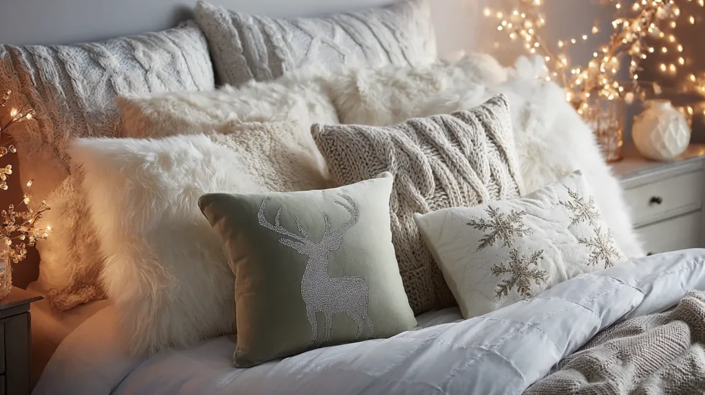 Winter-Themed Throw Pillows for a Seasonal Touch