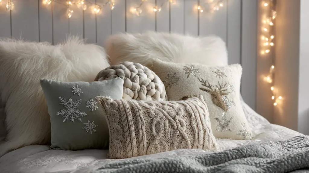Winter-Themed Throw Pillows for a Seasonal Touch