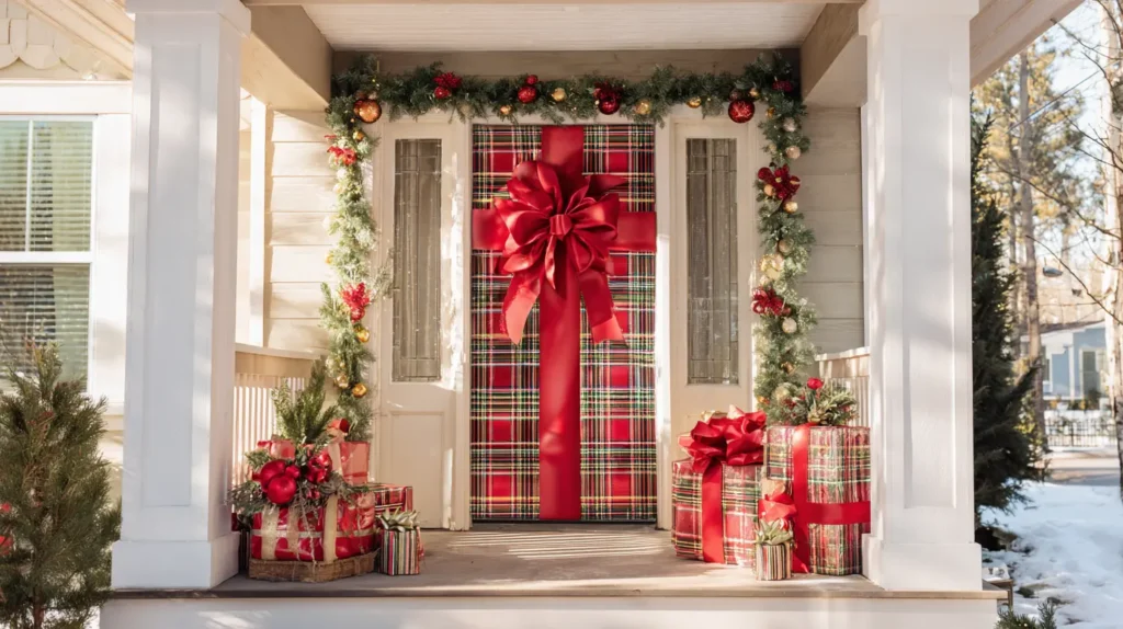 Wrapping the Front Door Like a Giant Gift
