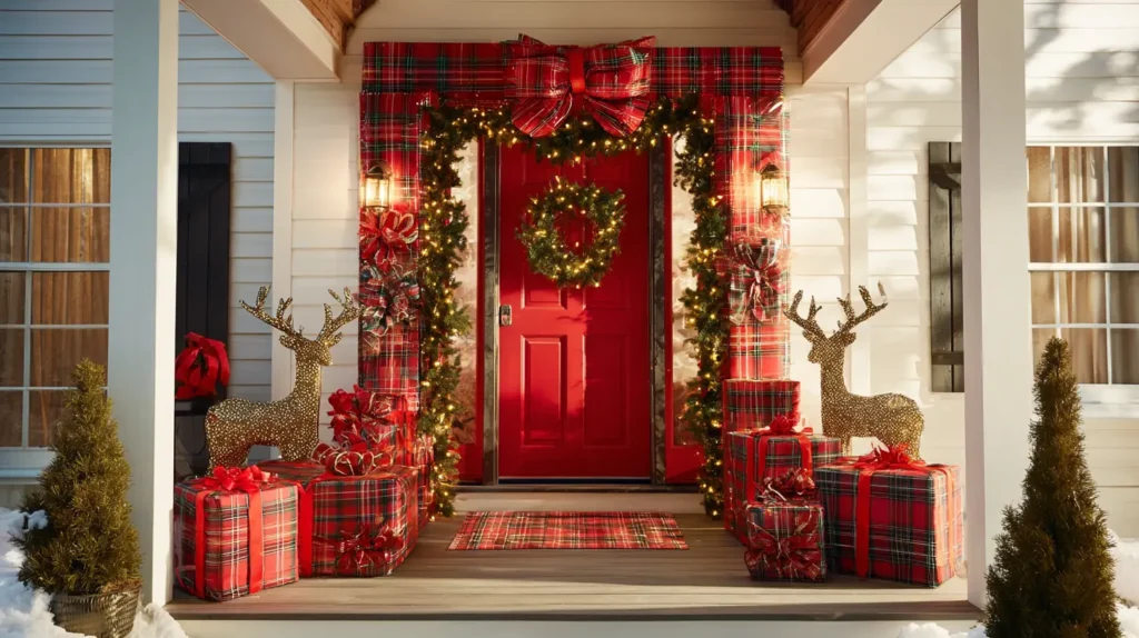 Wrapping the Front Door Like a Giant Gift