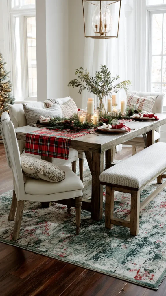 A Seasonal Area Rug to Anchor and Add Warmth Under the Dining Table