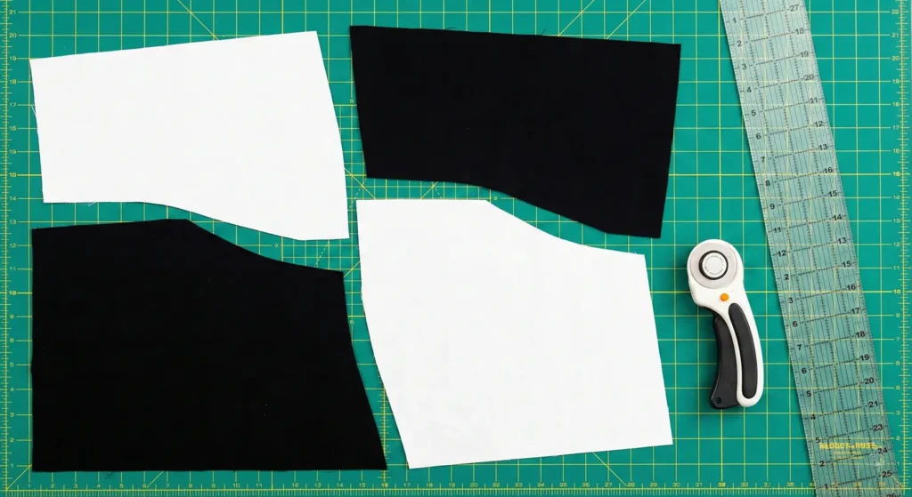 Abstract Black and White Quilt Patterns for Artistic Wall Hangings