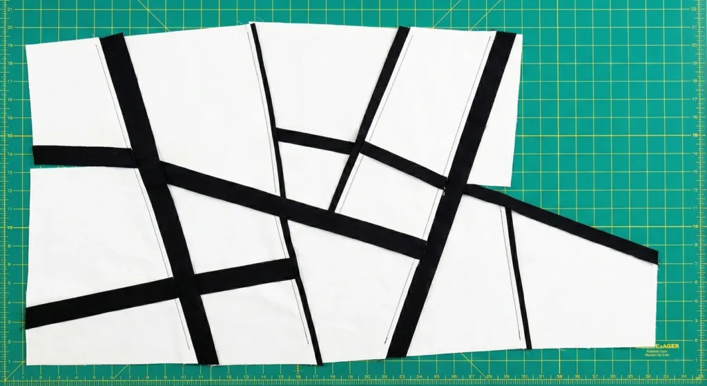Abstract Black and White Quilt Patterns for Artistic Wall Hangings