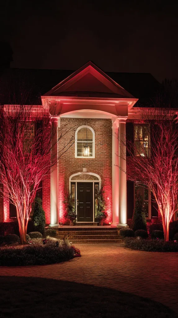 Architectural Uplighting for Columns, Bushes, and Home Features