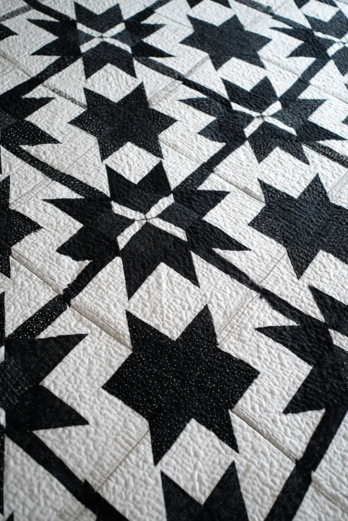 Black and White Modern Farmhouse Quilt Patterns for Bold Contrast