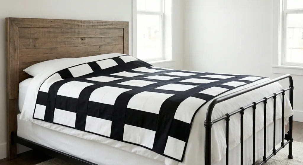 Black and White Modern Farmhouse Quilt Patterns for Bold Contrast