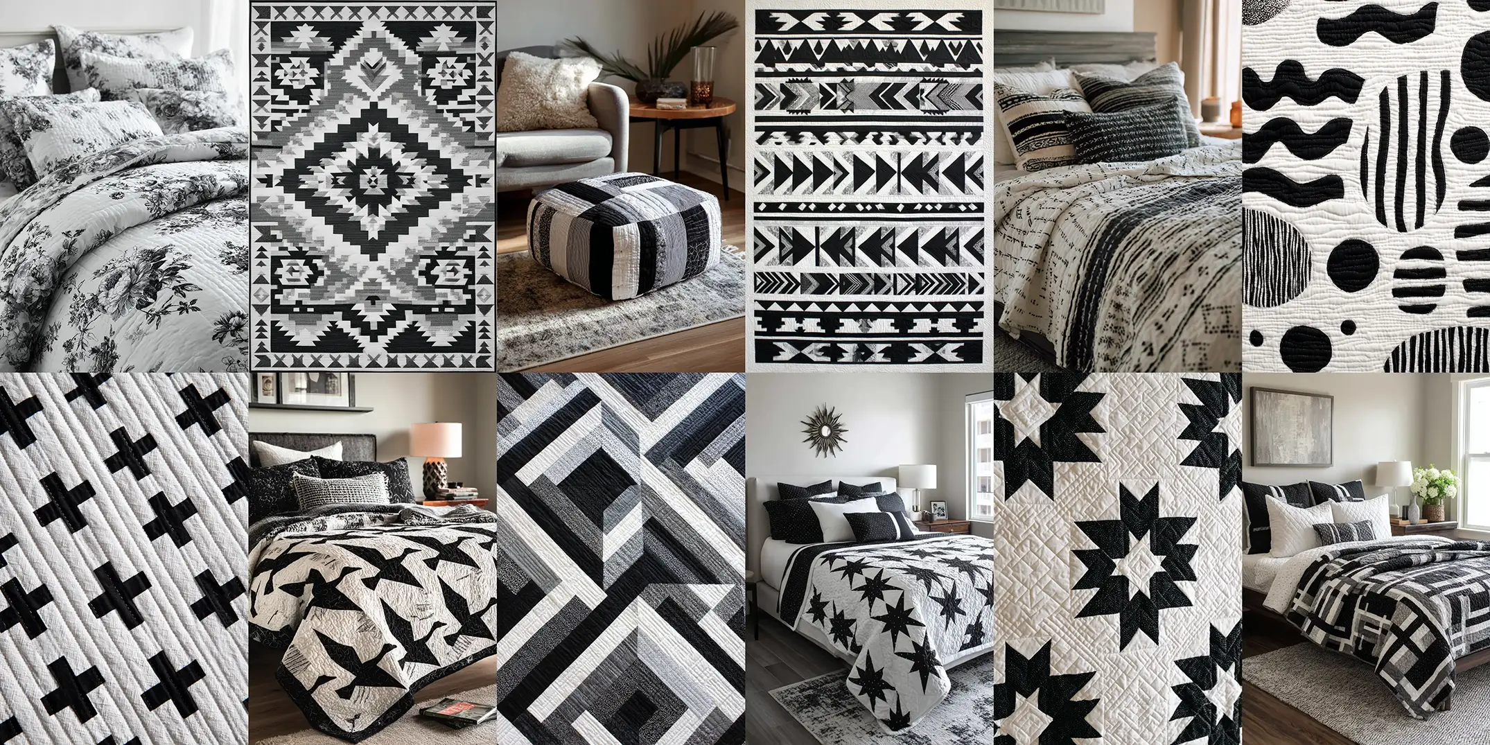 Black and White Quilt Pattern Ideas for Cozy Yet Modern Spaces