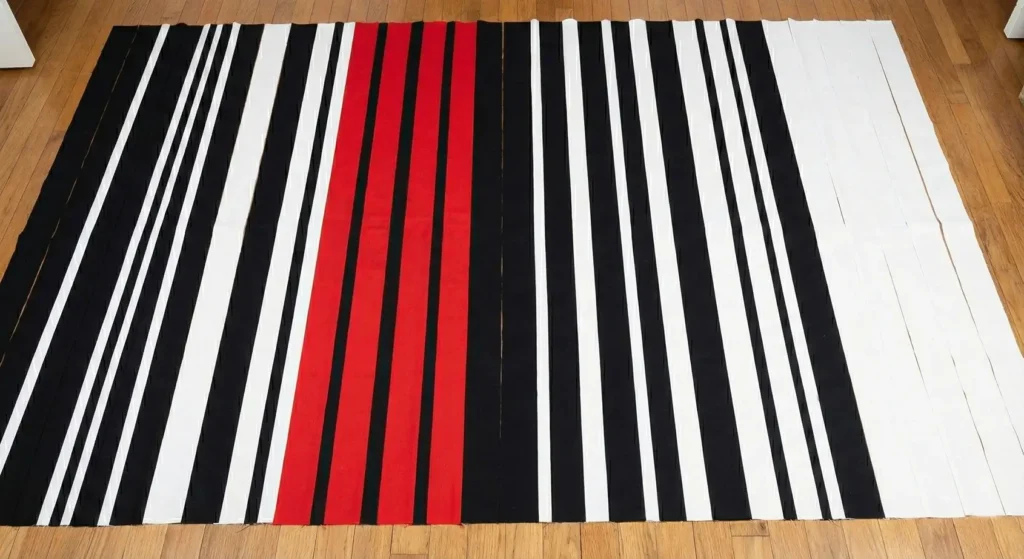 Bold Red, Black, and White Stripe Quilts for Modern Beds