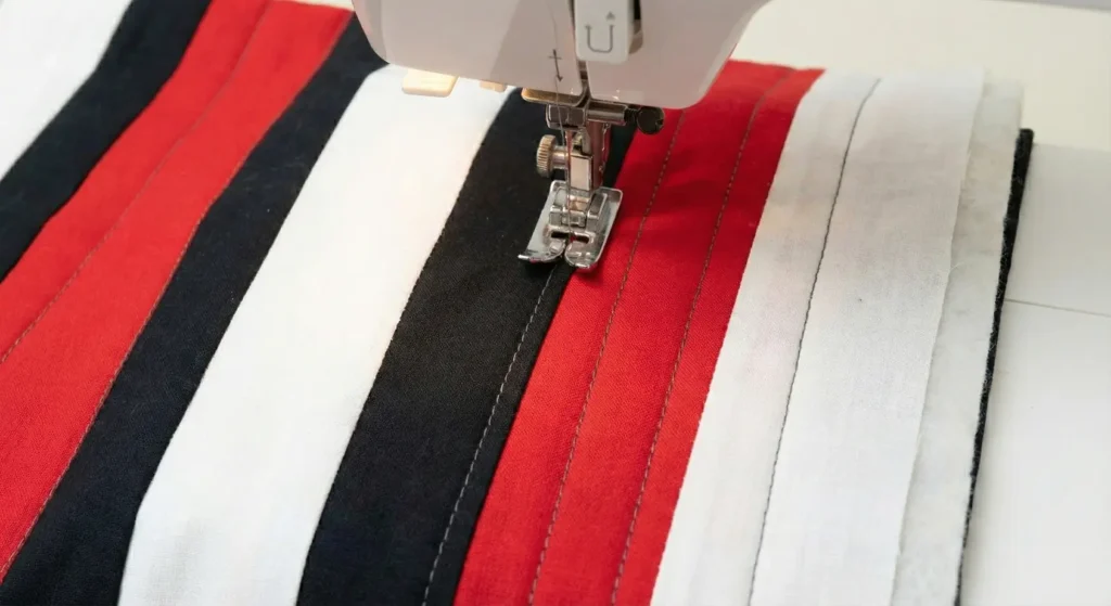 Bold Red, Black, and White Stripe Quilts for Modern Beds