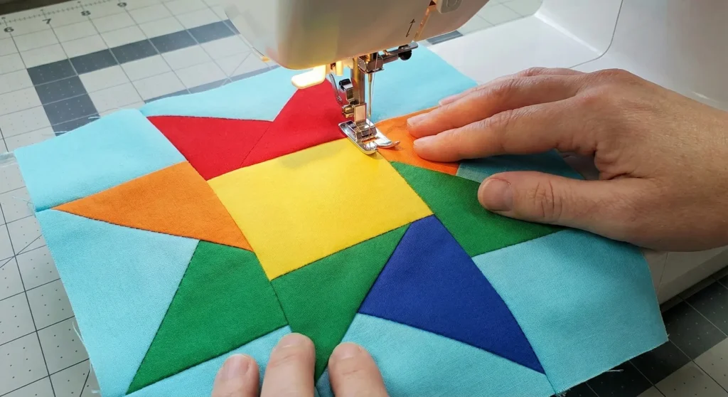 Charming Colorful Rainbow Holiday Star Quilt for Kids