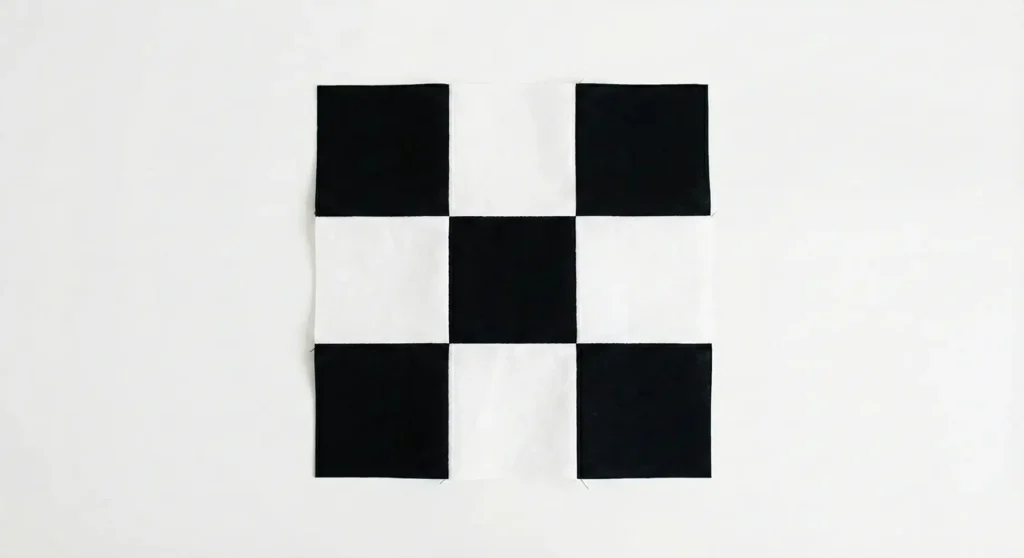 Classic Black and White Patchwork Quilt for Beds and Guest Rooms