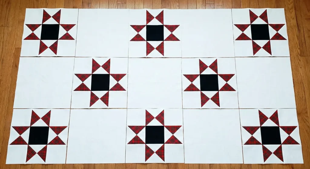 Classic Red, Black, and White Patchwork Quilts for Cozy Bedrooms