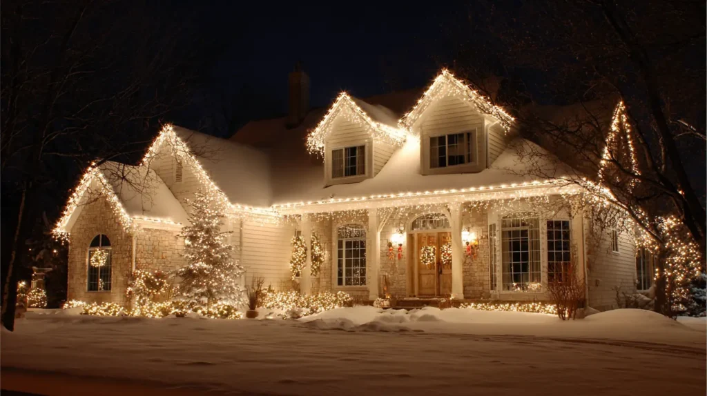 Classic Warm White C9 Roofline Lights for a Timeless Glow